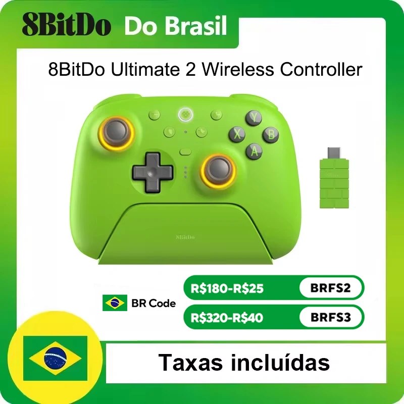 8bitdo ultimate 2 controlador de jogo sem fio para windows 10/11 android com joystick tmr gatilhos comutáveis
