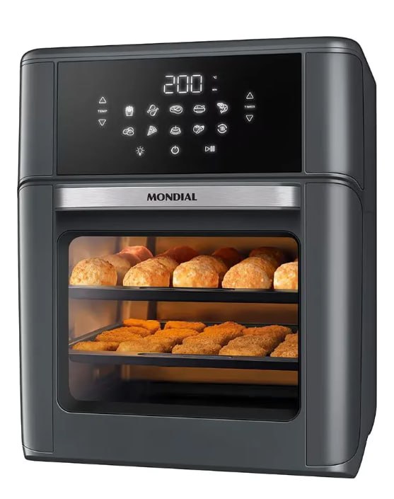 Fritadeira Air Fryer Oven Afon12lfg 12l Digital 2000 Mondial