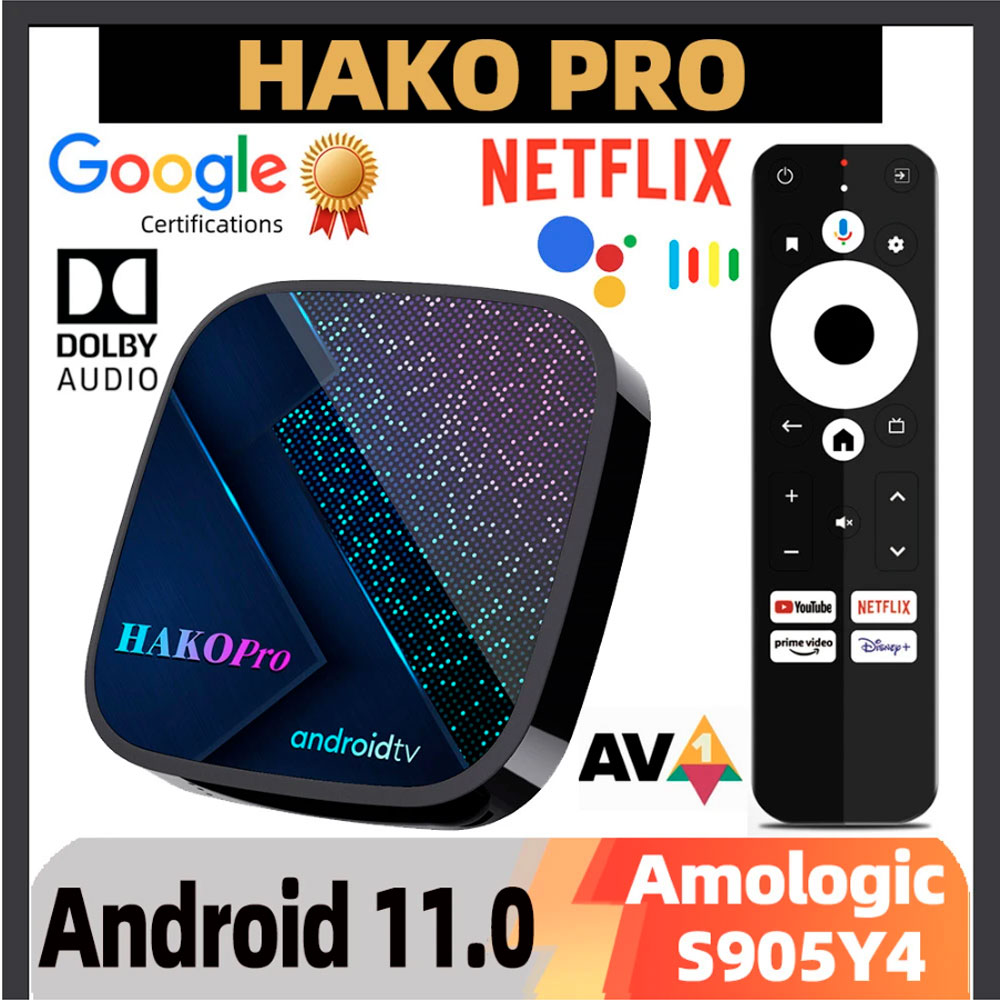 Hako PRO Quad Core 16GB 4K+A35 2 Google Certified TV Caja - China Caja de  TV Android, caja de TV