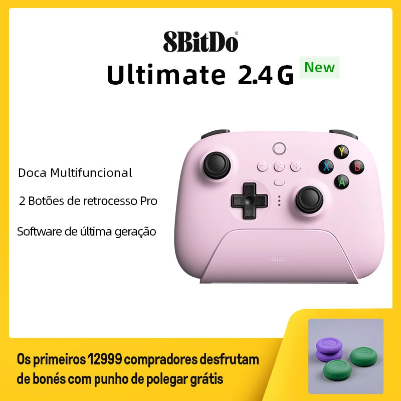 Controle 8bitdo-ultimate sem fio bluetooth controlador de jogos com doca de  carregamento para nintendo switch e pc, windows 10, 11, plataforma Steam -  Master Tech Jr