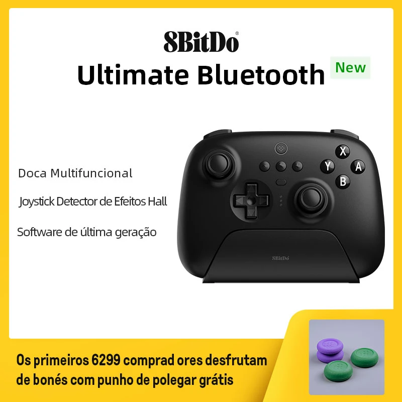 Controle 8bitdo-ultimate sem fio bluetooth controlador de jogos com doca de  carregamento para nintendo switch e pc, windows 10, 11, plataforma Steam -  Master Tech Jr